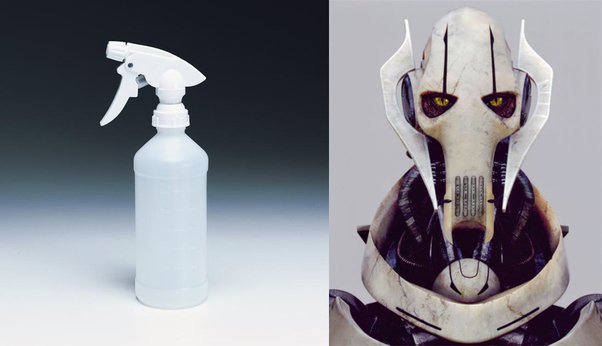 Le général Grievous de Star Wars ? ça vient un pistolet pulverisateur ? comme un lave vitre ?